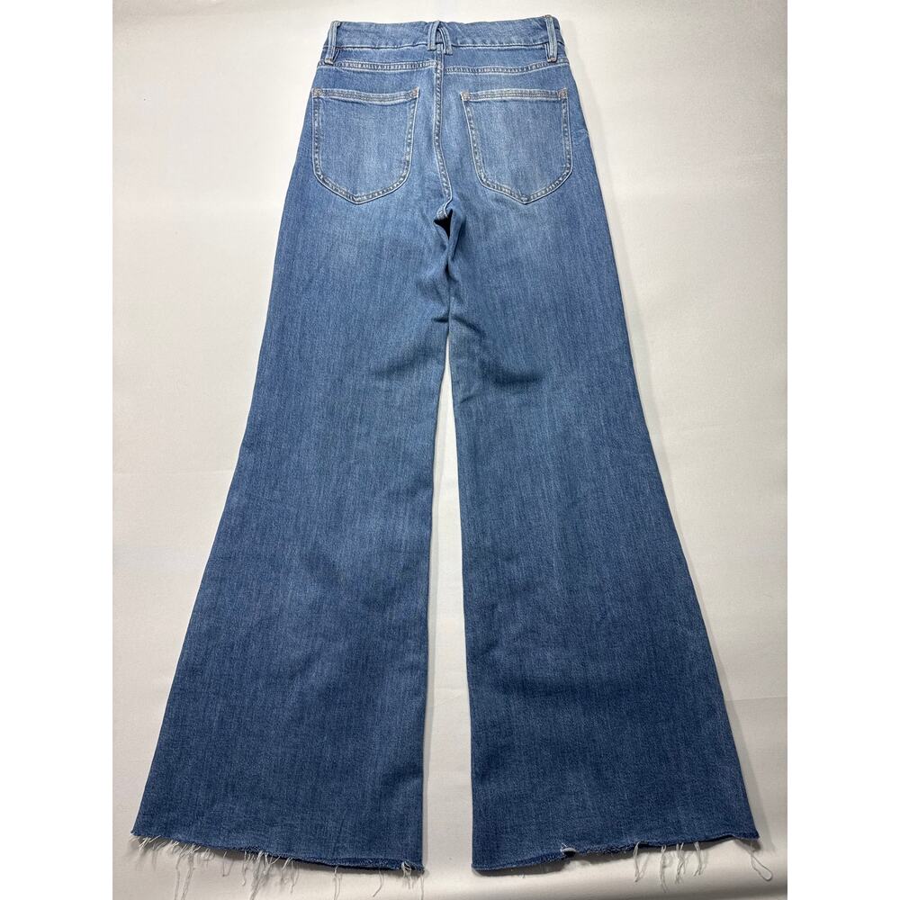 Good American Women's Good Waist Palooza Wide Leg Blue Jeans - Size 4/27 (27x33) - Picture 2 of 4